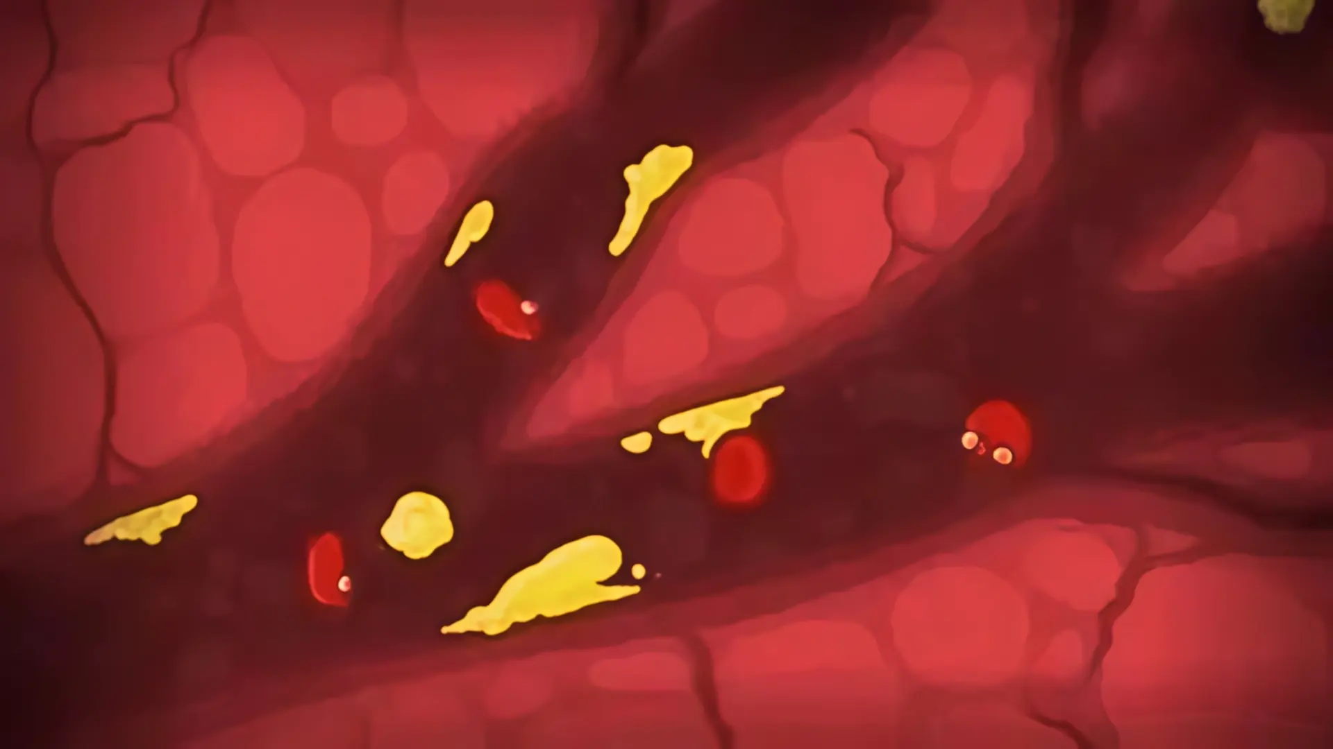The blood contains low-density lipoprotein cholesterol, neutral fats, inflammatory substances, viruses, etc