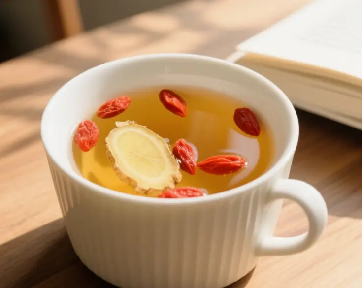 ginger and goji berry tea ginger and goji berry tea