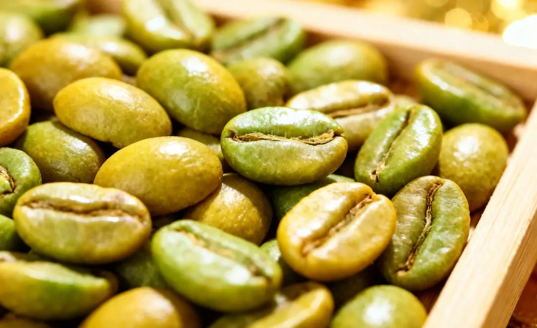 Unroasted green coffee beans Unroasted green coffee beans