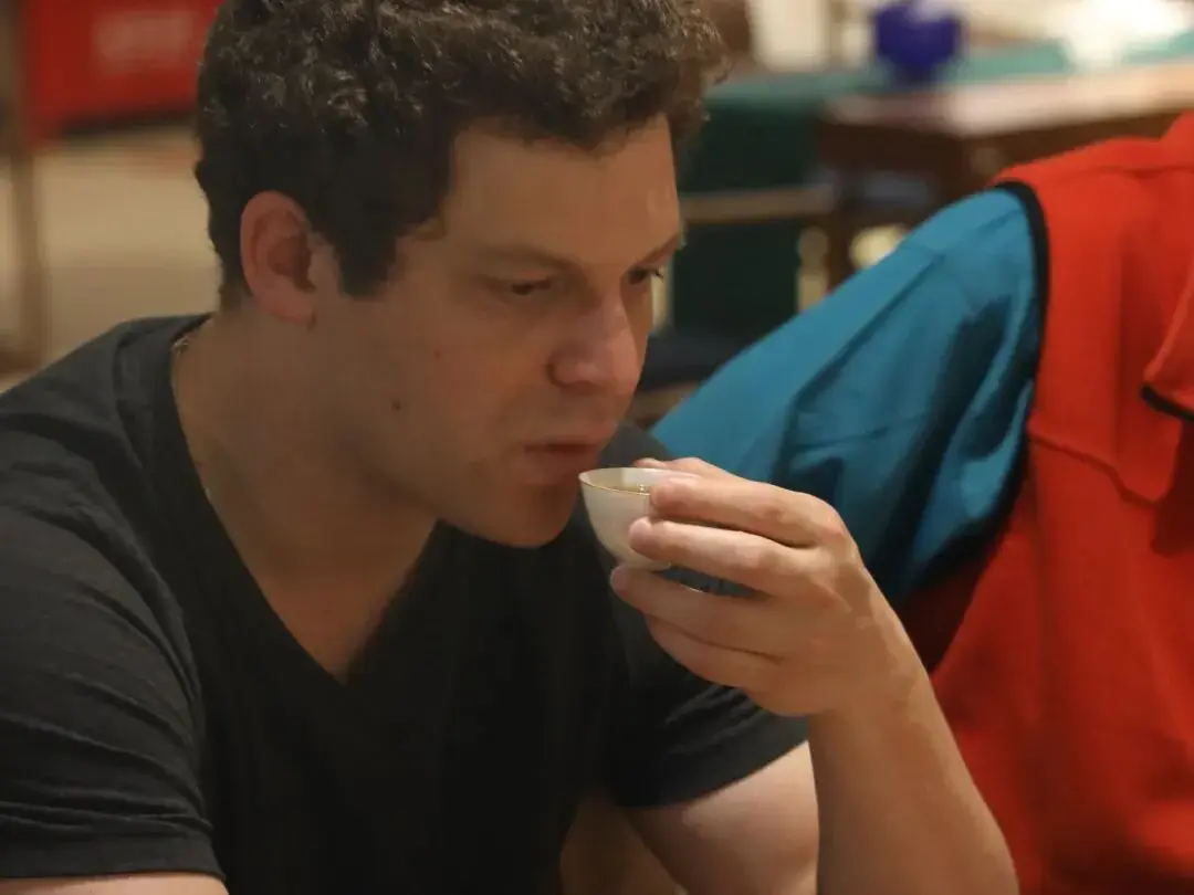 A man is drinking detox tea A man is drinking detox tea