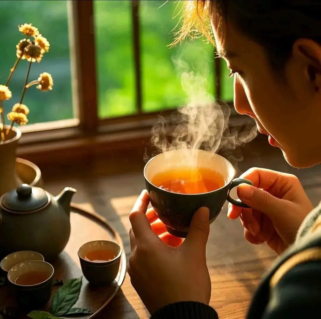 healthy teas may contain small amounts of caffeine from Green Tea