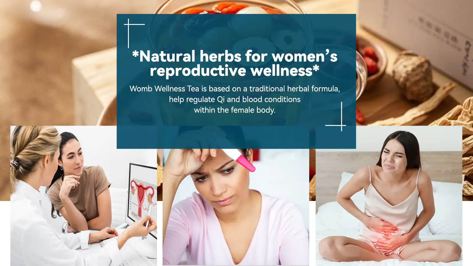 Womb Wellness Tea is based on a traditional herbal formula, help regulate Qi and blood conditions within the female body Womb Wellness Tea is based on a traditional herbal formula, help regulate Qi and blood conditions within the female body