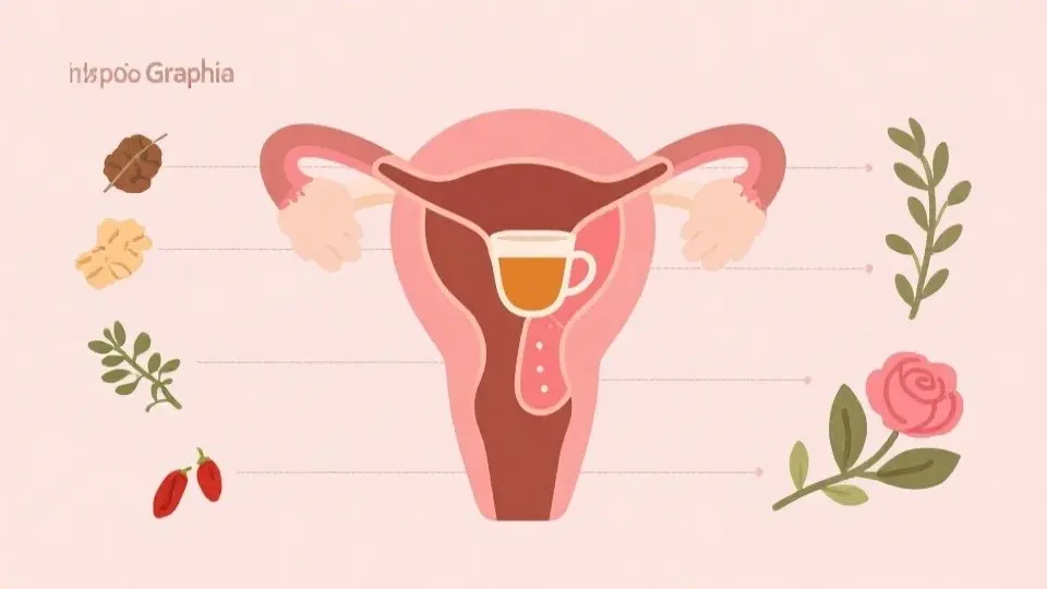 Infografika zdravlja maternice s blagodatima goji bobica