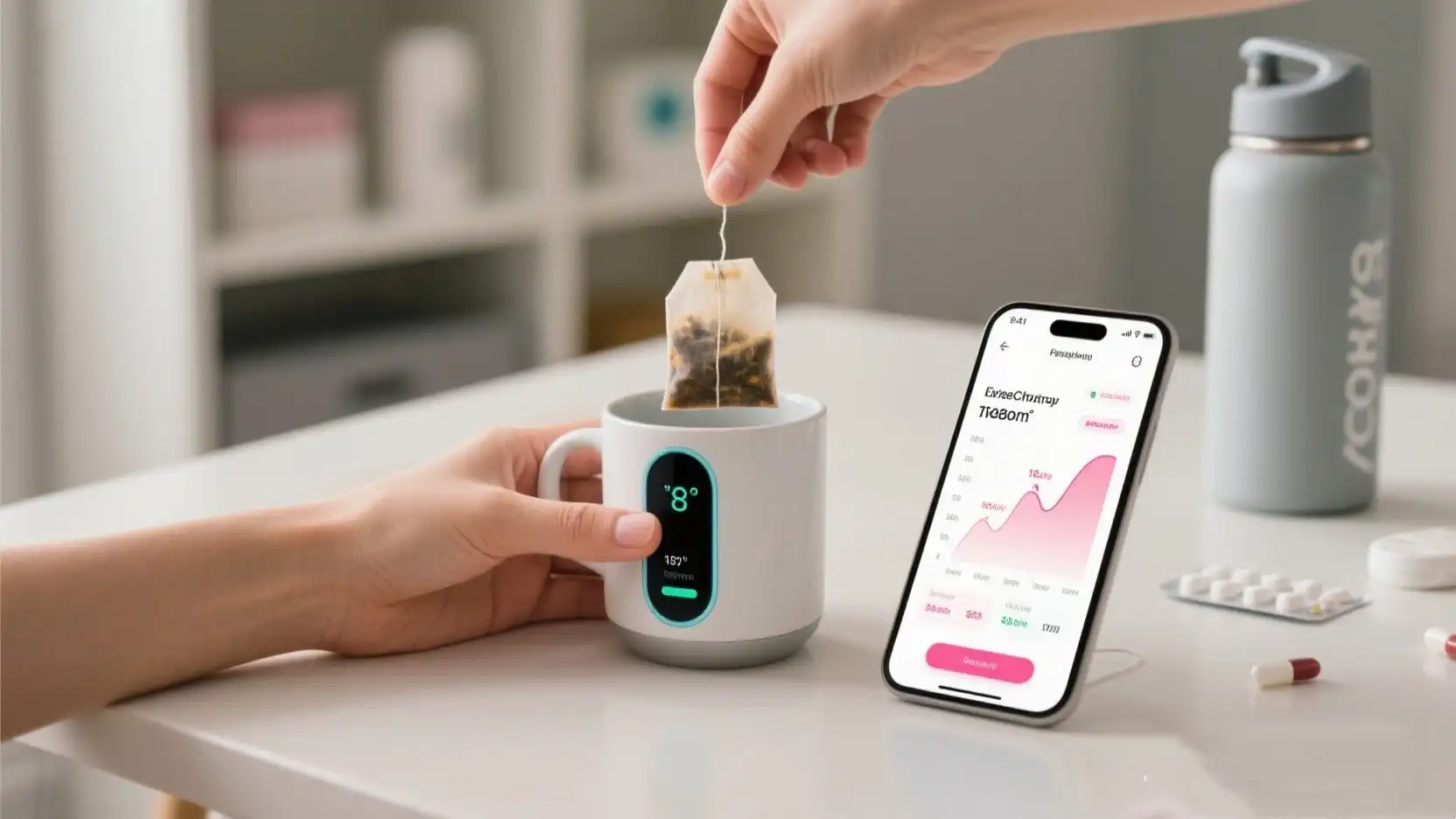 Tehnološki integrirani detoks ritual čaja digitalnog doba