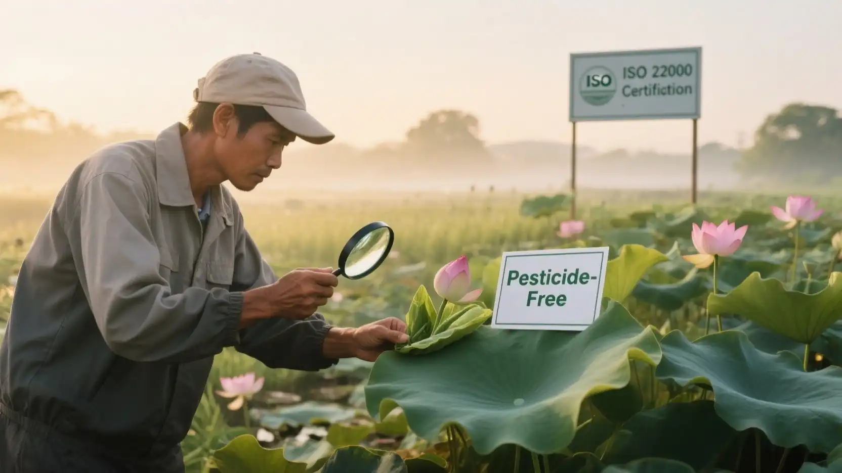 Lotus Leaf Organic Farming Purity Quality Assurance