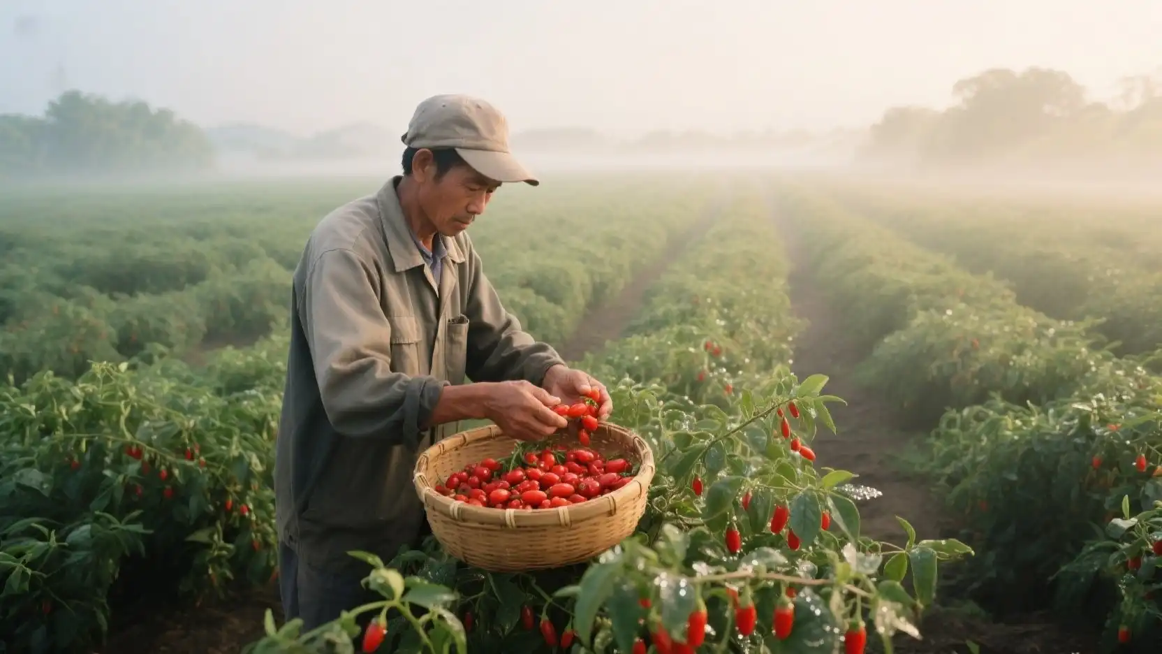 Certificació de puresa de l'agricultura orgànica de la baia de Goji realista