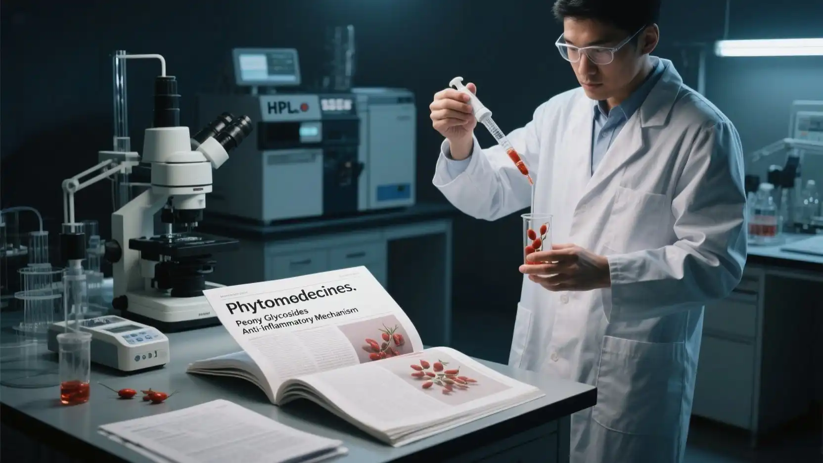 Goji Peony Flower Anti-Inflammatory Clinical Research Lab