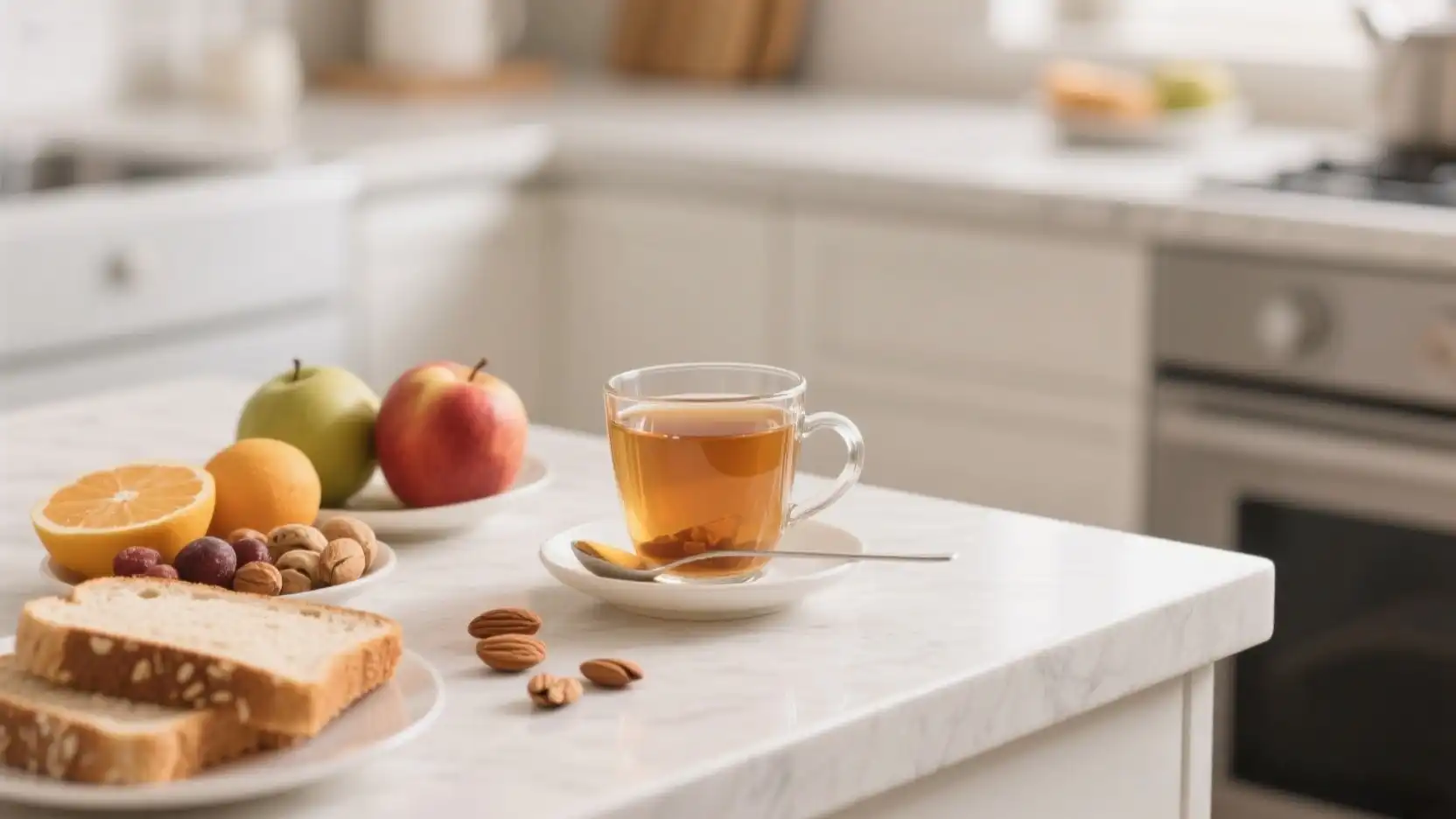 Menopause Tea and Balanced Diet Synergy