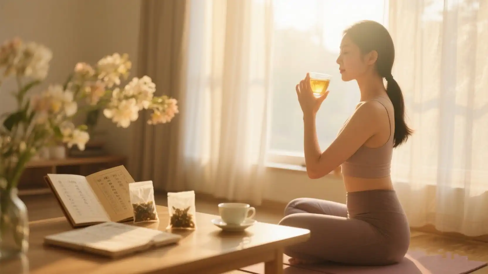 Morning Wellness Routine with Cleansing Tea
