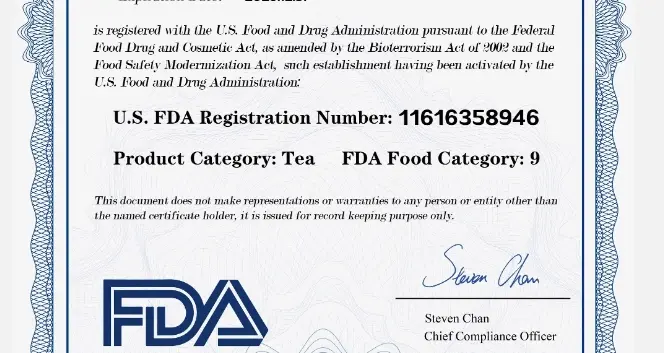 FDA Certification FDA Certification