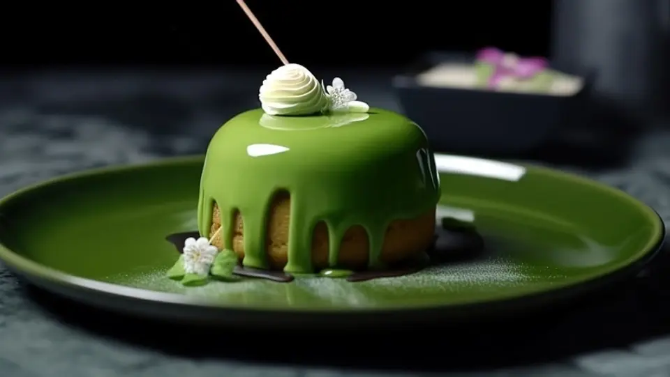 Tea powder-made desserts
