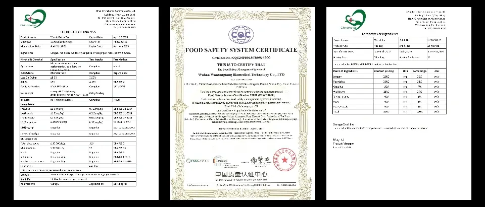 Laicuherb Womb Detox product certifications