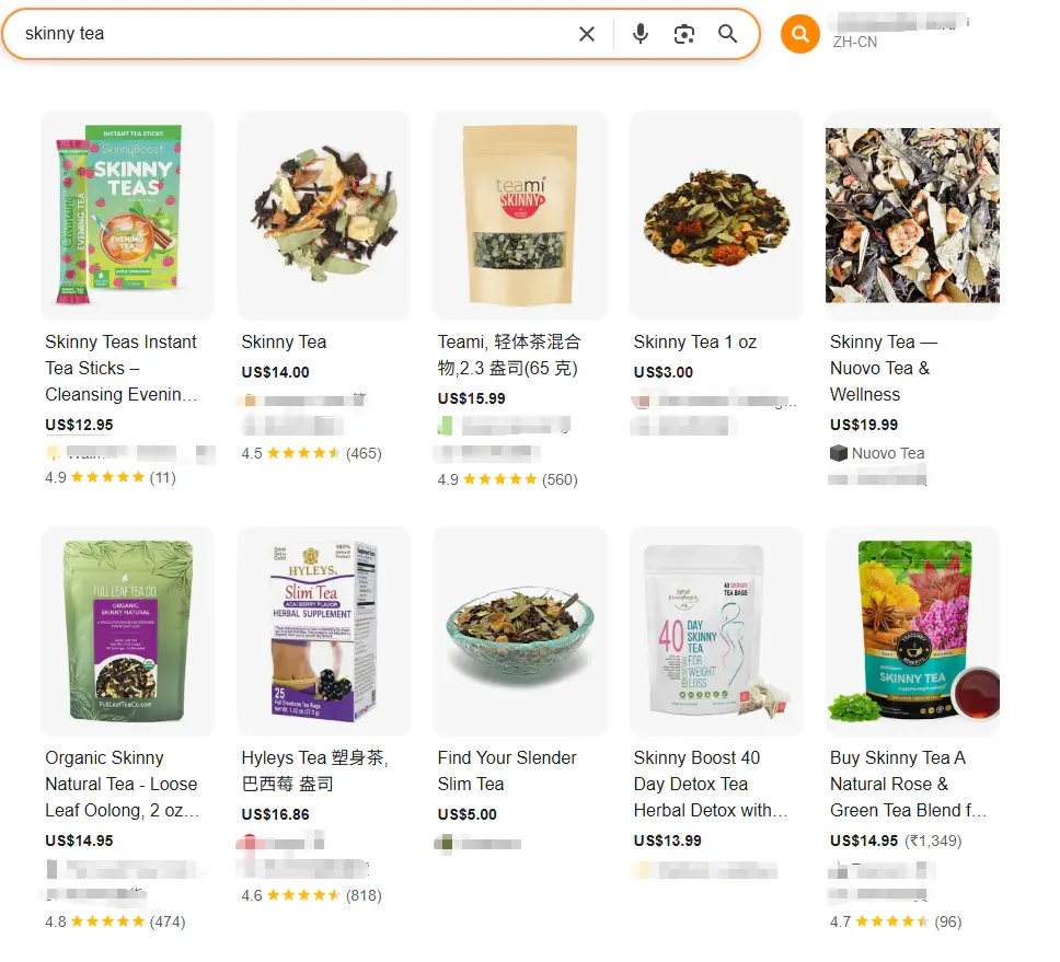 Skinny Tea in Google Shopping Skinny Tea in Google Shopping