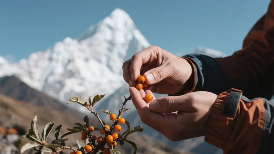 Laicuherb's Sea Buckthorn oil is sourced from wild sea buckthorn in the Himalayas