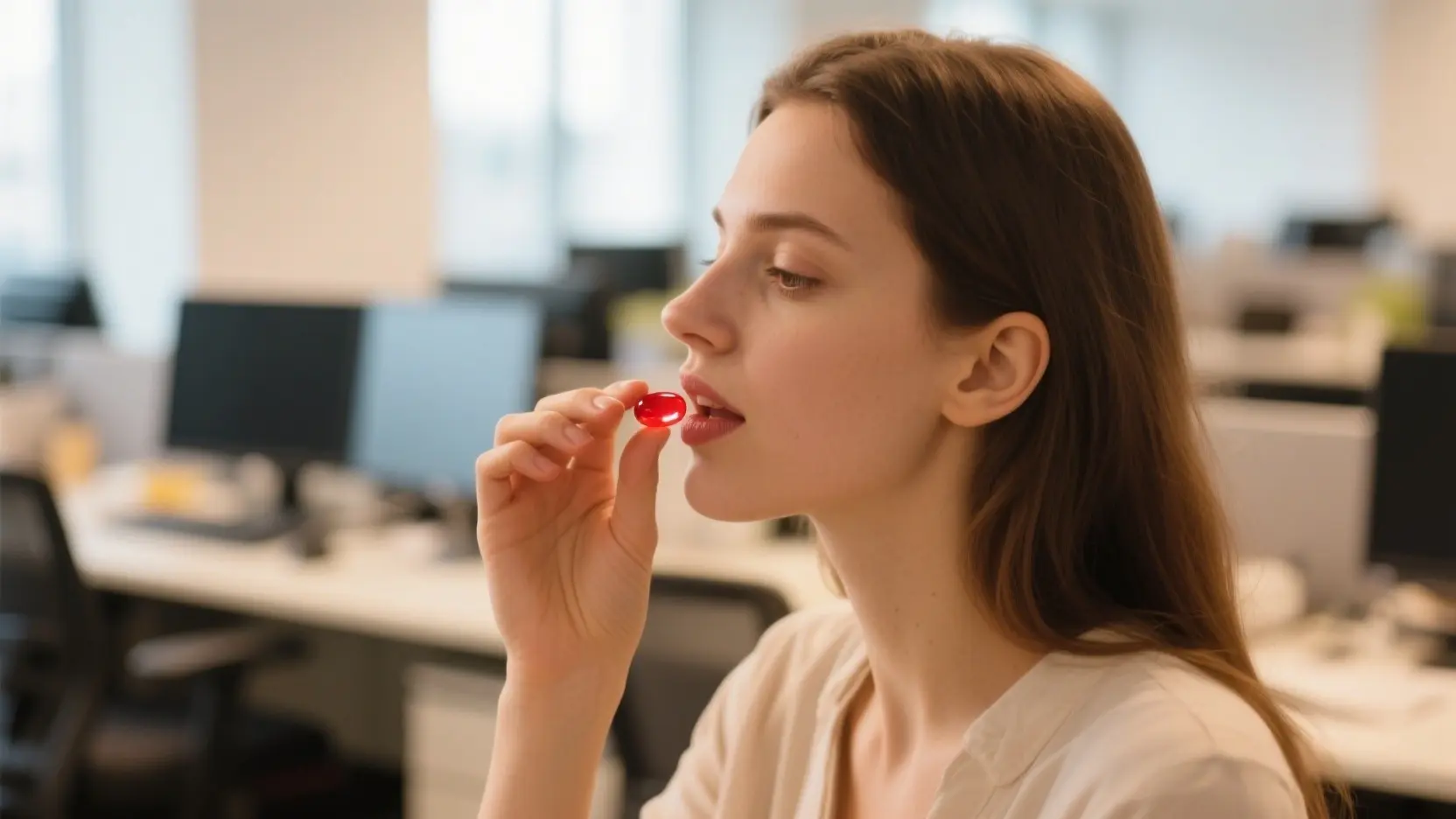 Laicuherb's Omega 7 Sea Buckthorn Oil Capsules are an excellent oral plant oil for people who experience eye dryness due to prolonged use of electronic devices at work