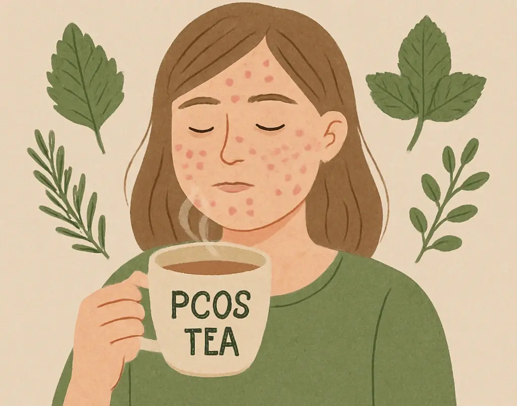 The anti-inflammatory properties of numerous herbs in PCOS tea can offer assistance relieve aggravated skin and diminish the appearance of acne The anti-inflammatory properties of numerous herbs in PCOS tea can offer assistance relieve aggravated skin and diminish the appearance of acne