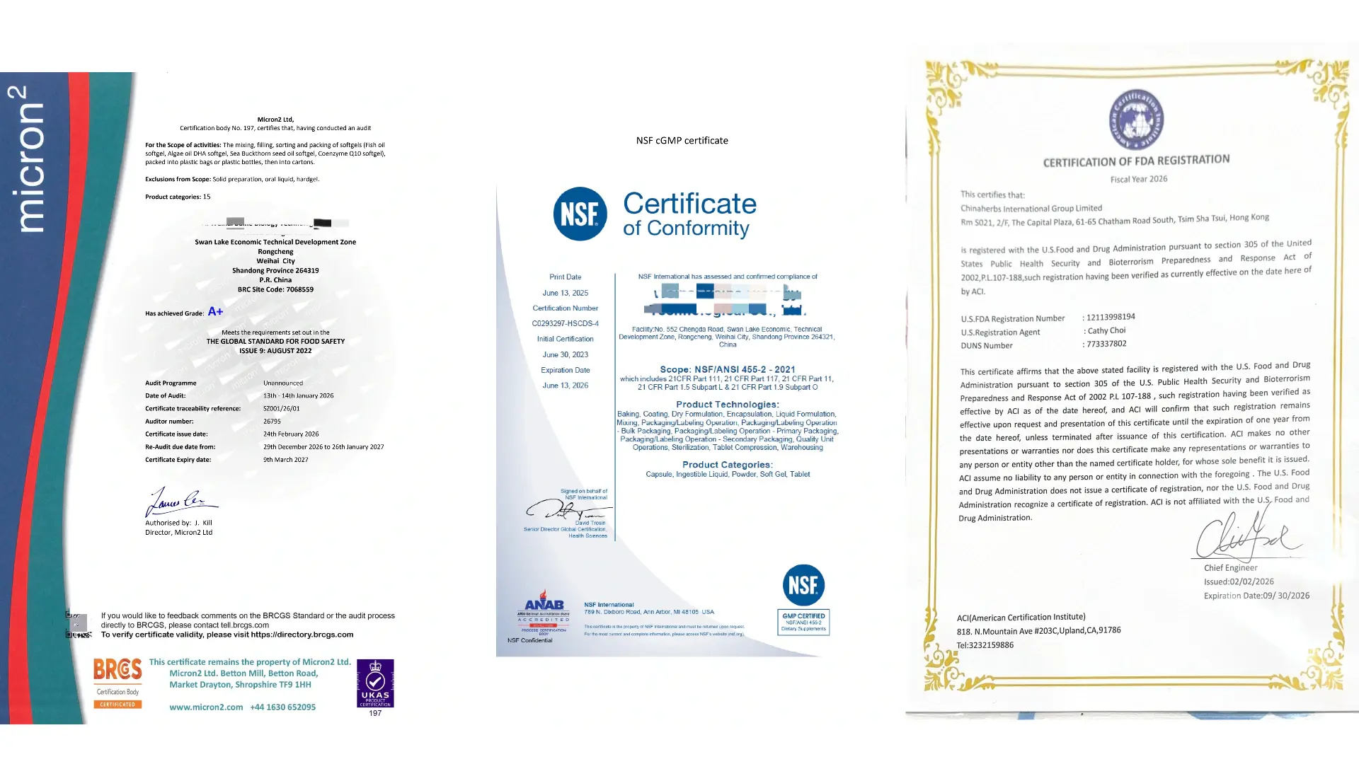 Laicuherb Sea Buckthorn Oil Certification Certificate Laicuherb Sea Buckthorn Oil Certification Certificate