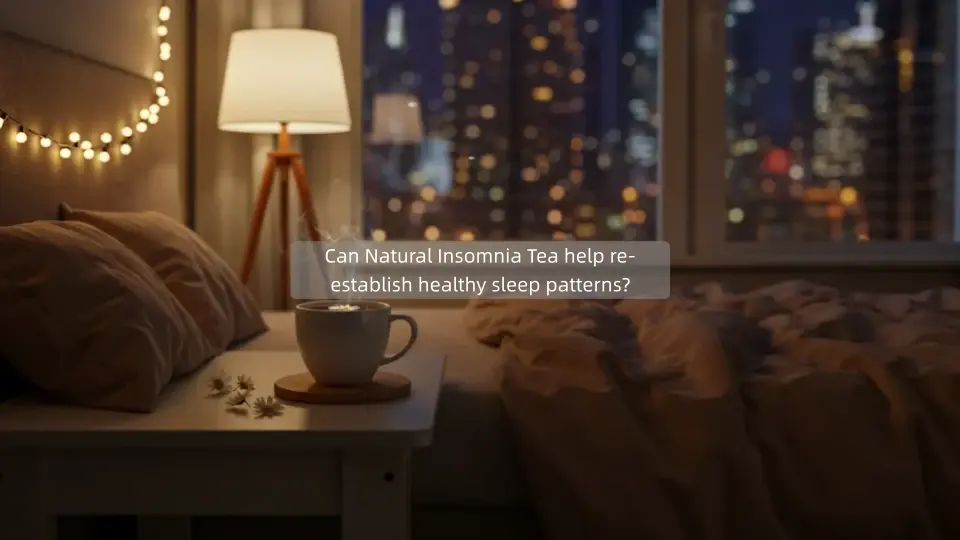 Dim warm lighting and a steaming cup of herbal teabags