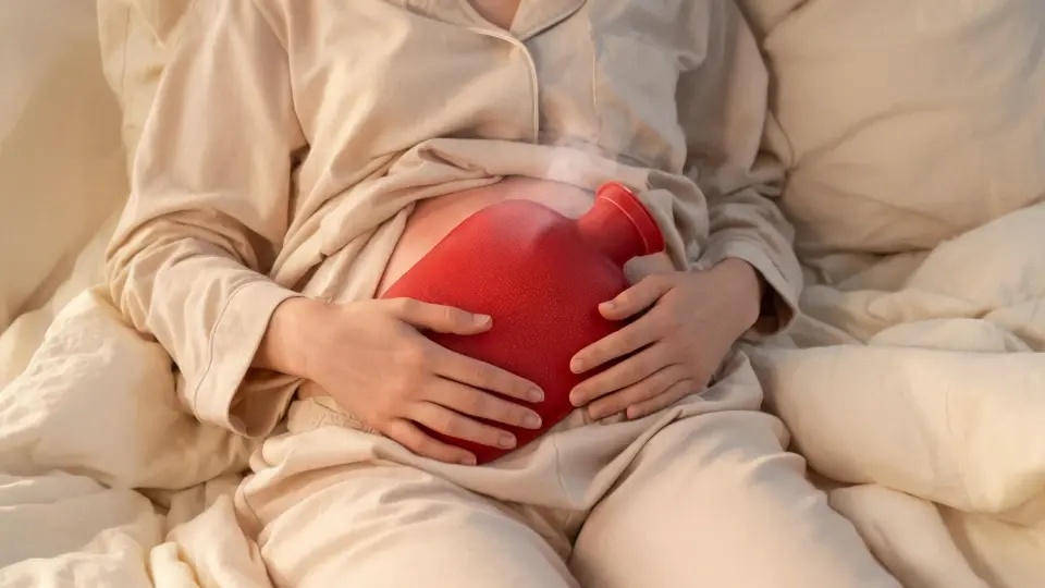 Heat to relax the uterine muscles and relieve dysmenorrhea