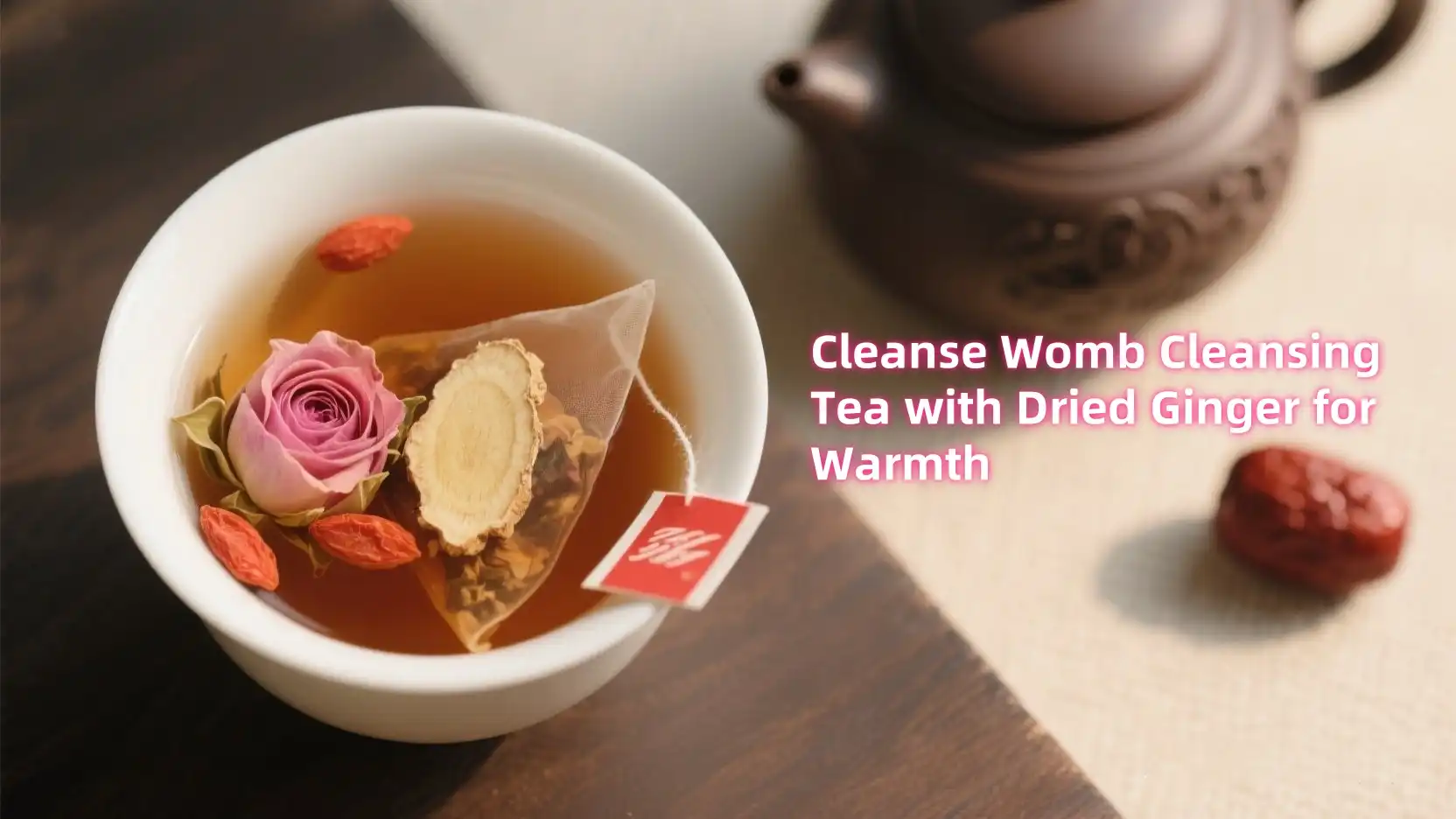Cleanse Womb Reinigungstee mit getrocknetem Ingwer für Wärme