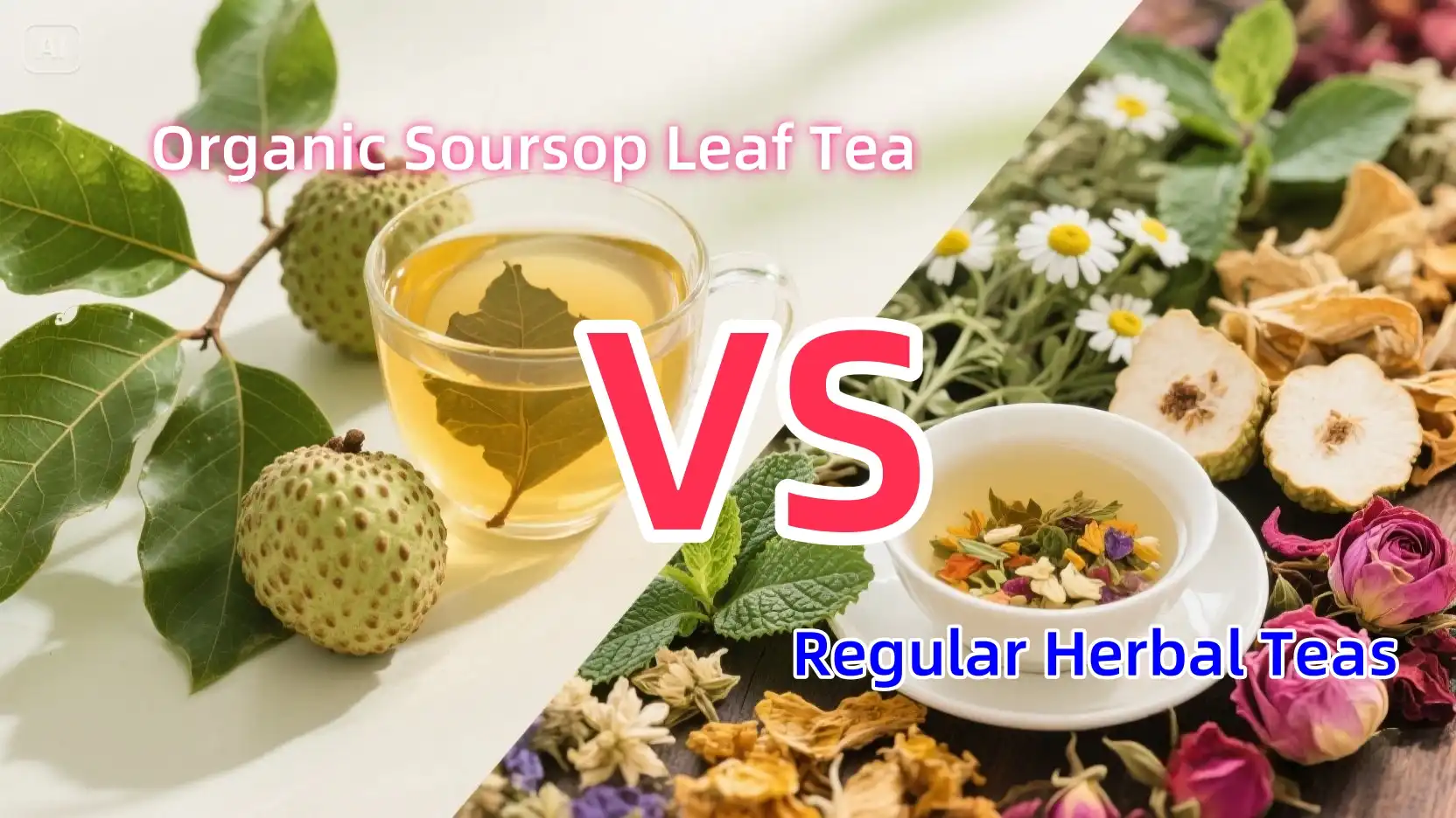 Te de fulla de guanàbana orgànica vs. infusions d'herbes regulars: diferències clau