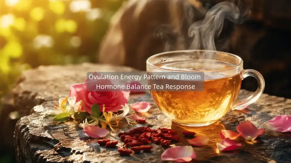 Padrão de energia da ovulação e resposta do chá de equilíbrio hormonal da floração