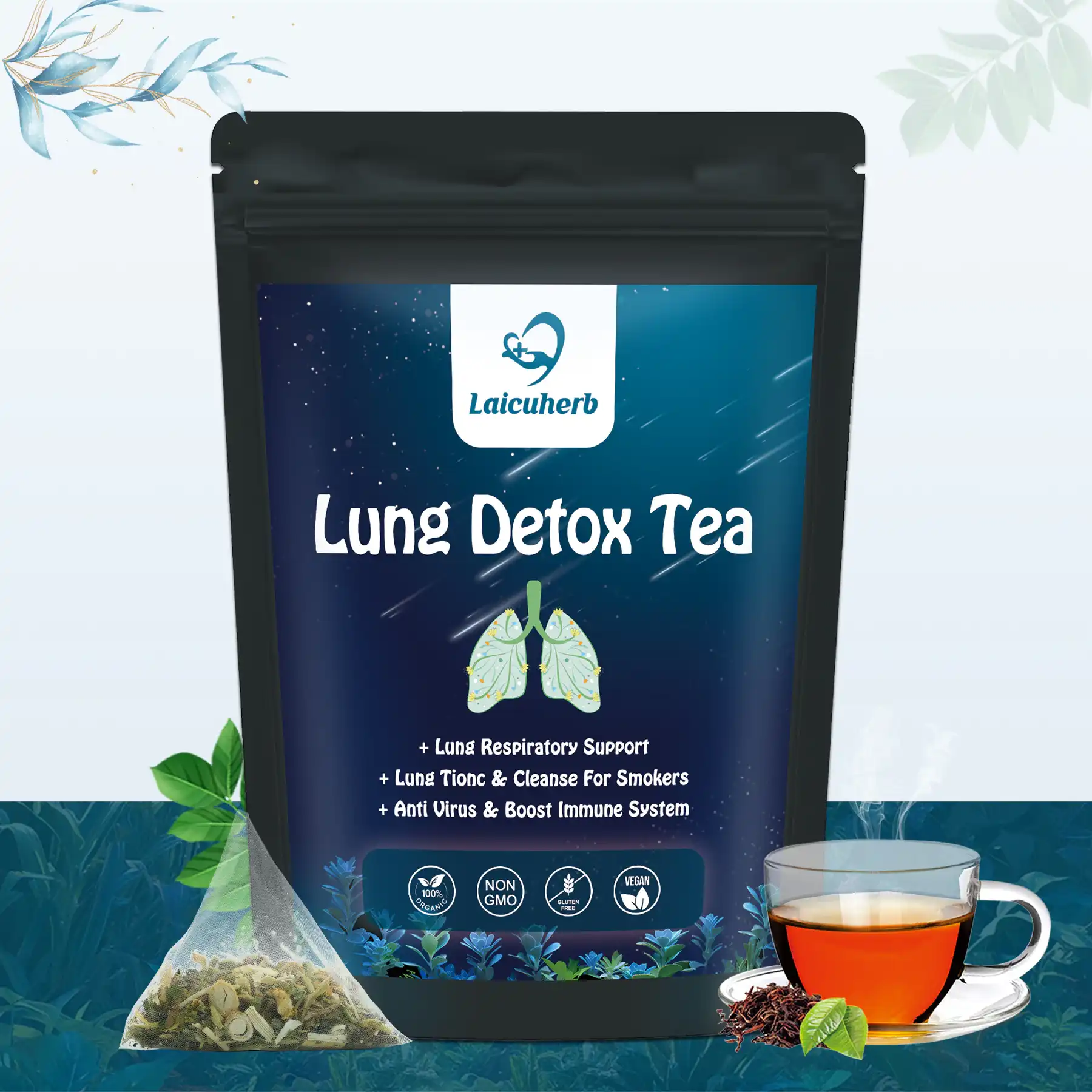 rein natürlicher Lungen-Detox-Tee